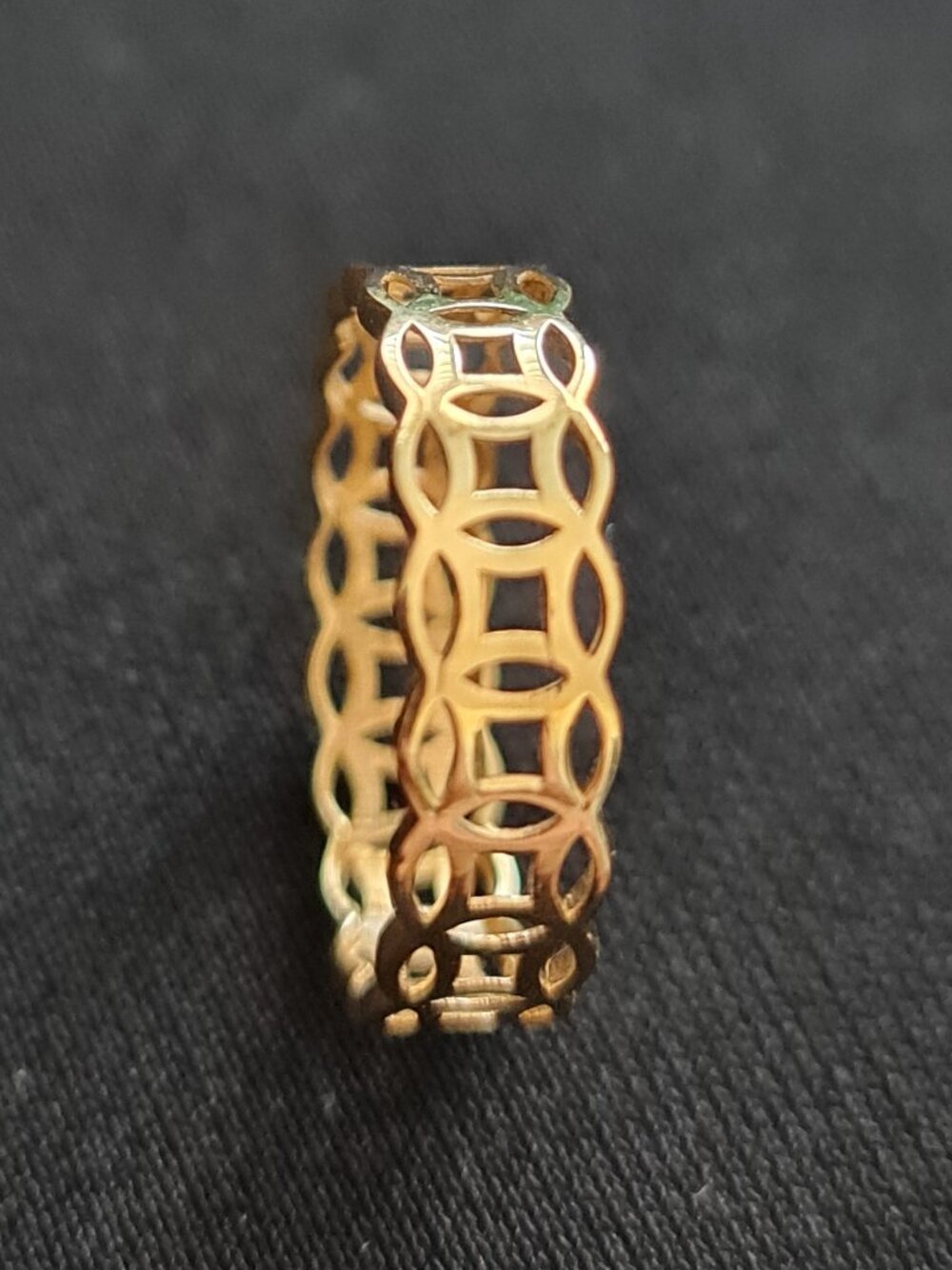 18K Gold Ring - money ring also known as money catcher ring - Picture 14 of 16